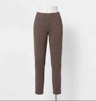 Spanx Air Essentials Brushed Slim Straight Pant In Heather Storm In Brown