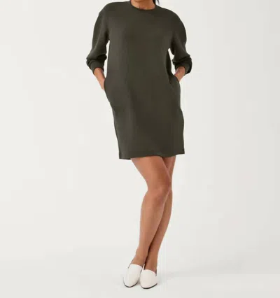 Spanx Air Essentials Crew Neck Dress In Olive In Green