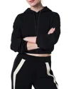 Spanx Air Essentials Cropped Hoodie In Black
