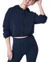 Spanx Air Essentials Cropped Hoodie In Blue