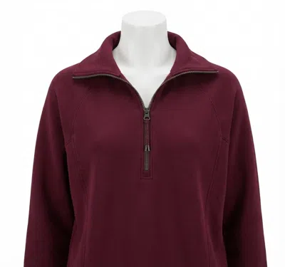 Spanx Air Essentials Half Zip Sweater In Plum Berry In Burgundy