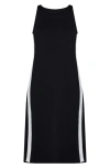 Spanx Aire Side Stripe Dress In Very Black