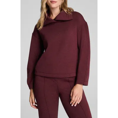 Spanx ® Airessentials Brushed Collar Sweatshirt In Cassis Heather