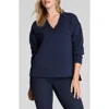 Spanx ® Airessentials® Brushed V-neck Tunic Sweatshirt In Blue
