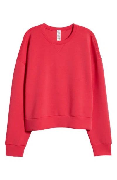 Spanx Airessentials Crewneck Sweatshirt In Cerise Pink