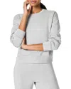 Spanx Airessentials Crewneck Sweatshirt In Light Grey Heather