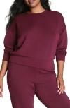 Spanx ® Airessentials Crewneck Sweatshirt In Burgundy