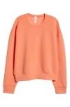 Spanx Airessentials Crewneck Sweatshirt In Sunset Peach