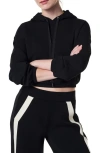 Spanx Airessentials Cropped Hoodie In Very Black