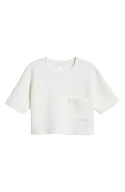 Spanx Airessentials Crop Pocket T-shirt In Powder