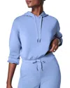 Spanx Airessentials Cropped Hoodie In Cornflower Blue