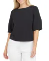 Spanx Airessentials Desk To Dinner Elbow Sleeve Top In Black