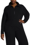 Spanx ® Airessentials French Rib Quarter Zip Pullover In Blue