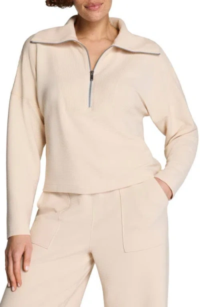 Spanx ® Airessentials French Rib Quarter Zip Pullover In Pink
