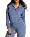 Spanx Airessentials Half Zip In Blue