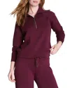 Spanx Airessentials Half Zip In Purple