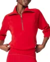 Spanx Airessentials Half Zip Sweatshirt In  Red