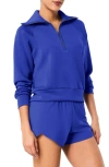 Spanx ® Airessentials Half Zip Sweatshirt In Blue