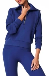 Spanx ® Airessentials Half Zip Sweatshirt In Blue