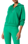 Spanx ® Airessentials Half Zip Sweatshirt In Green
