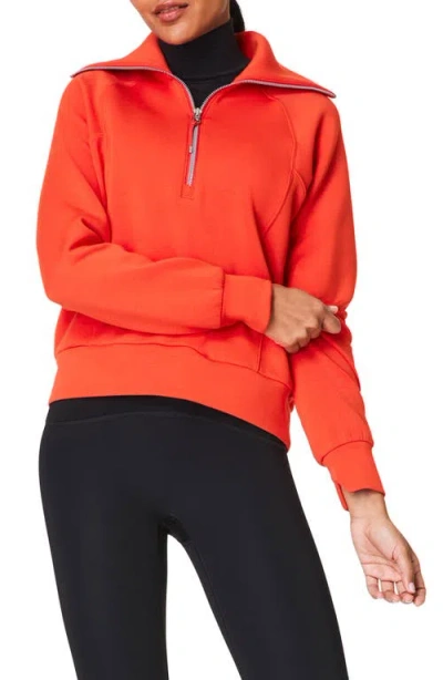 Spanx ® Airessentials Half Zip Sweatshirt In Red
