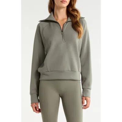 Spanx ® Airessentials Half Zip Sweatshirt In Green