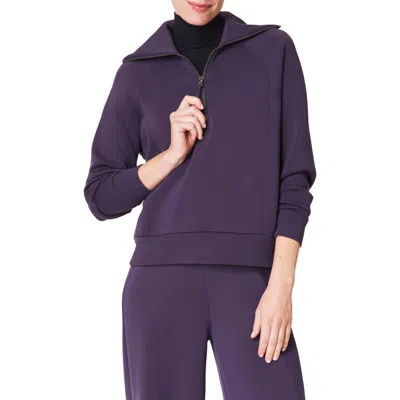 Spanx ® Airessentials Half Zip Sweatshirt In Aubergine