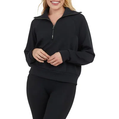 Spanx ® Airessentials Half Zip Sweatshirt In Black