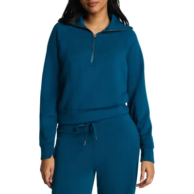 Spanx ® Airessentials Half Zip Sweatshirt In Blue