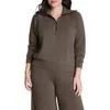 Spanx ® Airessentials Half Zip Sweatshirt In Brown