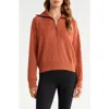 Spanx ® Airessentials Half Zip Sweatshirt In Brown