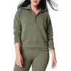 Spanx Airessentials Half Zip Sweatshirt In Clover