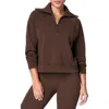 Spanx Airessentials Half Zip Sweatshirt In Espresso