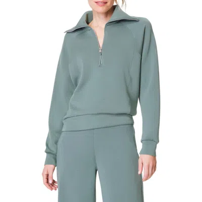 Spanx Airessentials Half Zip In Fennel
