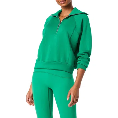 Spanx ® Airessentials Half Zip Sweatshirt In Field Green