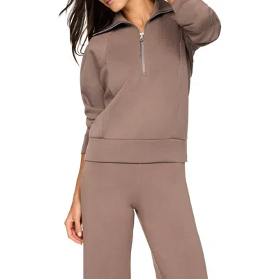 Spanx ® Airessentials Half Zip Sweatshirt In Brown