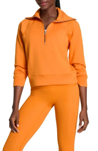 Spanx ® Airessentials Half Zip Sweatshirt In Orange