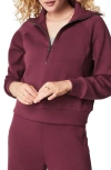 Spanx ® Airessentials Half Zip Sweatshirt In Burgundy