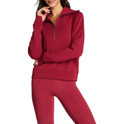Spanx ® Airessentials Half Zip Sweatshirt In Red