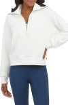 Spanx Airessentials Half Zip Sweatshirt In White