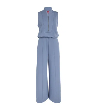 Spanx Airessentials Half-zip Jumpsuit In Blue