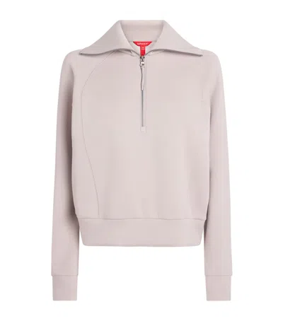 Spanx Airessentials Half-zip Sweater In White
