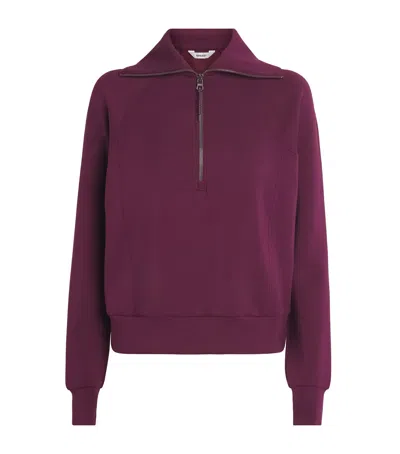 Spanx Airessentials Half-zip Sweater In Purple