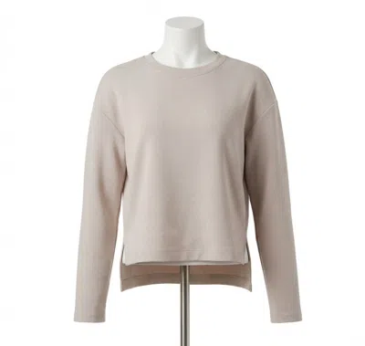 Spanx Airessentials Long Sleeve Side Slit Top In French Grey In Gray
