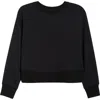 Spanx ® Airessentials® Luxe Crop Crewneck Sweatshirt In Black