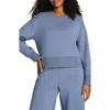 Spanx ® Airessentials® Luxe Crop Crewneck Sweatshirt In Blue