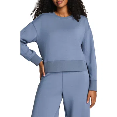 Spanx ® Airessentials® Luxe Crop Crewneck Sweatshirt In Blue