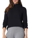 Spanx Airessentials Mock Neck Top In Very Black