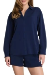 Spanx Airessentials Oversized Button Down In Blue