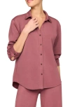 Spanx ® Airessentials Oversize Button-up Shirt In Rum Raisin